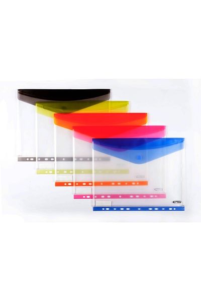 Bigpoint 11 Holes Side Velcro File A4 Blue