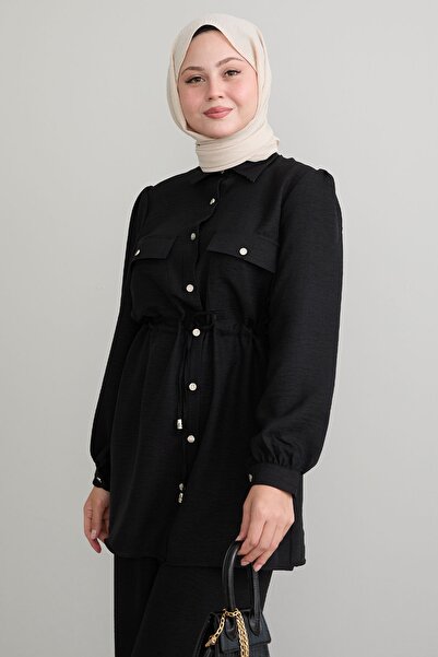 InStyle Sada černého prádla - Tunelový pás