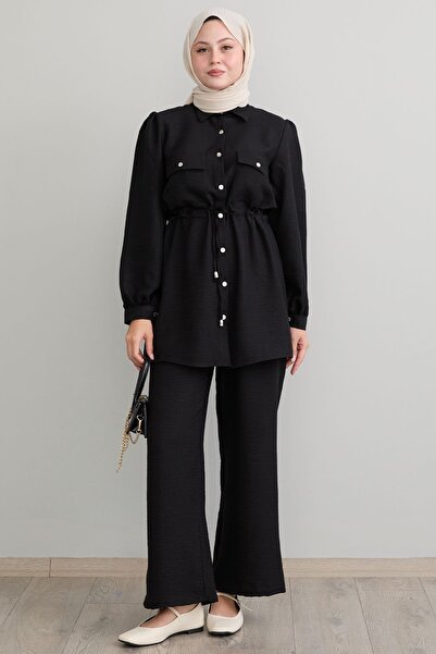 InStyle Sada černého prádla - Tunelový pás