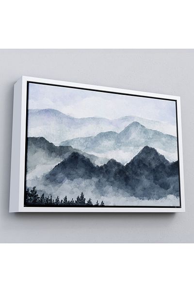 Harita Sepeti Pictură decorativă pe pânză, peisaj de munte, vedere acuarelă-3724