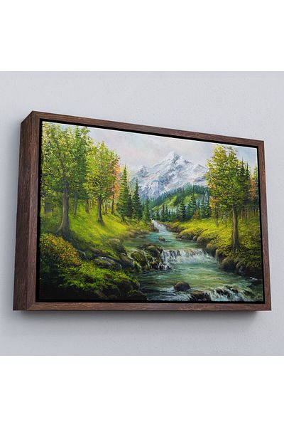 Harita Sepeti Pictură murală cu munte zăpadă și primăvăra-3527