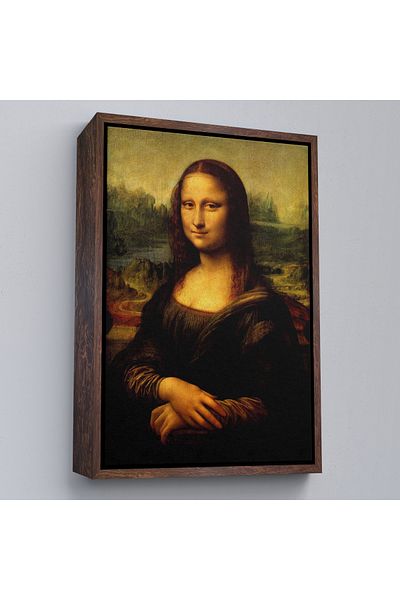 Harita Sepeti Διάσημο έργο του Leonardo Da Vinci με κορνίζα Mona Lisa ζωγραφική σε καμβά-5126