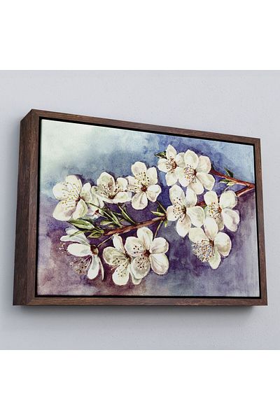 Harita Sepeti Ζωγραφική τοίχου με κορνίζα White Plum Blossoms-1234