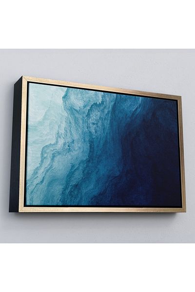 Harita Sepeti Într-un rama Ocean Layers Abstract Modern Picture Canvas Print-5043