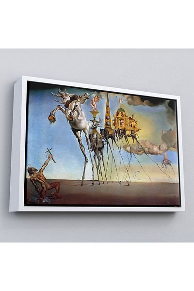 Harita Sepeti Salvador Dali într-un cadru - The Temptation Of St. Anthony Canvas Print-5162