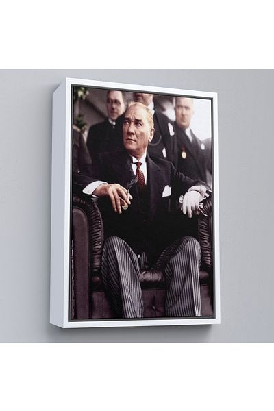 Harita Sepeti Pictură portret Ataturk înrămată Mustafa Kemal Atatürk Pictură decorativă pe pânză dreptunghiulară-58