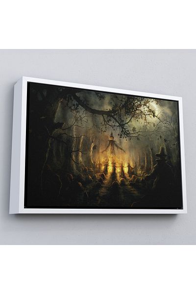 Harita Sepeti Pictură decorativă de perete înfricoșătoare pentru petrecerea de Halloween înrămare-5194