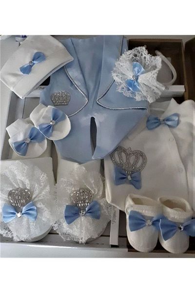 Petite Ponpon Baby Baby Boy Hospital Release Maternity Set Slipper Crown Slipper Crown Pregnant Birth Gift