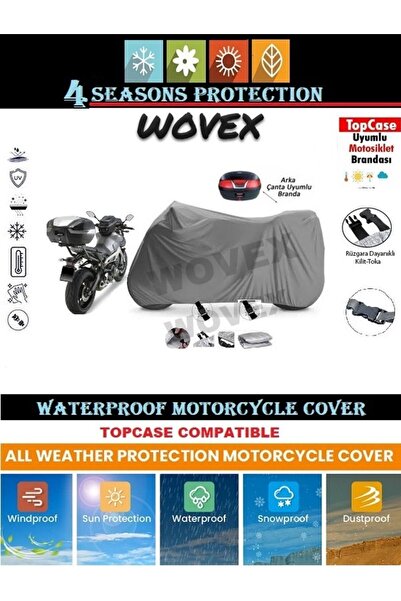 wovex سوزوكي GSX 1250F - مشمع دراجة نارية، حقيبة خلفية وغطاء متوافق