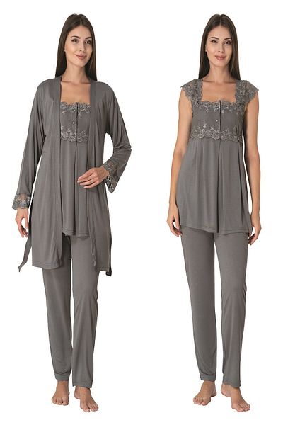 ByLohusa Effortt Maternity Pajamas Set with Smoked Dressing Gown
