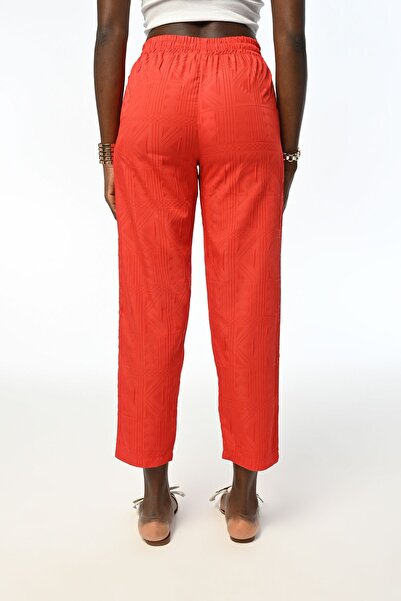 Orfeo Negro KADIN DESENLİ BELİ LASTİKLİ RAHAT KALIP PANTOLON