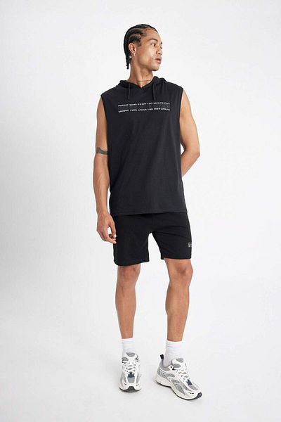 DeFacto Defactofit Slim Fit Printed Hooded Athlete A1819ax23sm