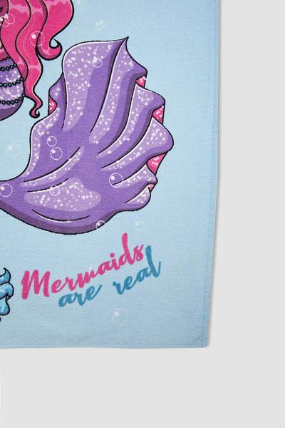 DeFacto Girl's Mermaid Patterned Poncho Beach Towel