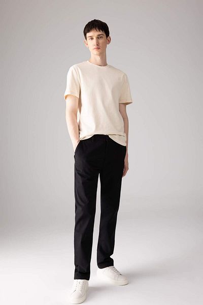 DeFacto Regular Fit Zipper Pocket Straight Leg Gabardine Chino Canvas Trousers B2088ax23au