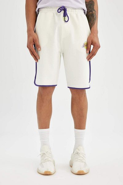 DeFacto Fit Nba Los Angeles Lakers Cotton Combed Shorts