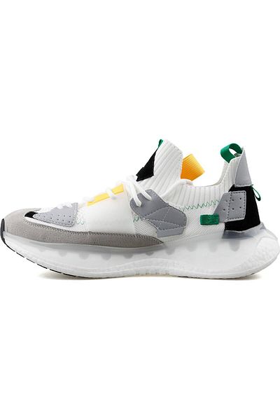 Guja 24Y500 Ορθοπεδικό Sneaker - Λευκό Δερμάτινο Πλεκτό, Χοντρό Αέρα, Αθλητικά Παπούτσια με ψηλή σόλα