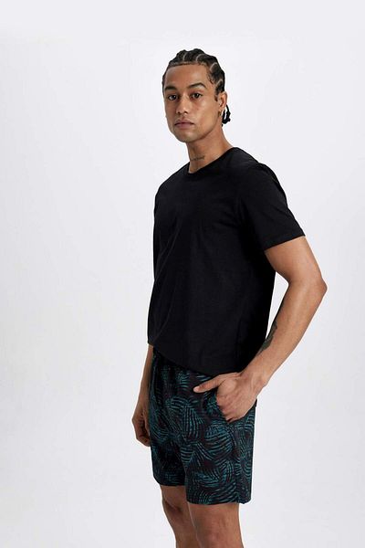 DeFacto Fit Regular Fit Ευέλικτο κοντό σορτς κολύμβησης με υφή