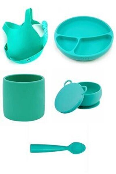 OiOi 5'li Yeşil Silikon Beslenme Seti