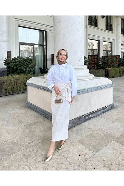 Rita Linen Skirt - Side Tie Design