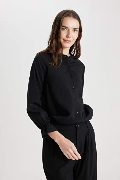 DeFacto Normál szabású Basic tömör hosszú ujjú ing B1558ax23au