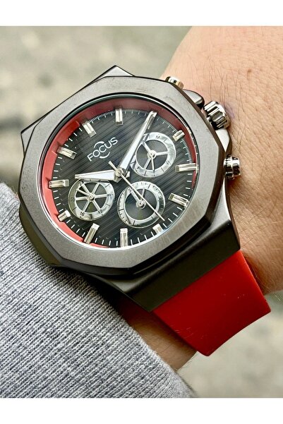 Focus Analog Kırmızı Silikon Unisex Kol Saati