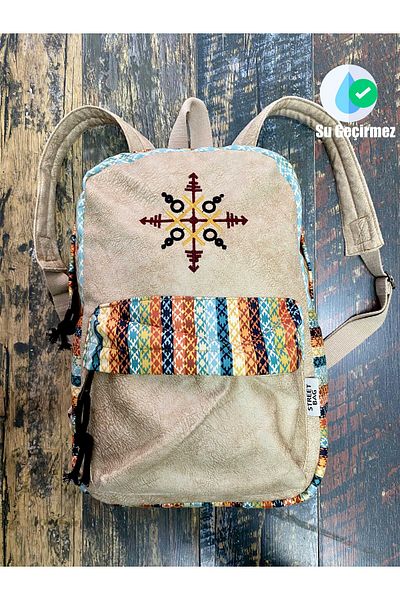 Street Bag Nubi Ethnic Αυθεντικό Σακίδιο πλάτης με μοτίβο Κεντημένο Σακίδιο πλάτης Bohemian Καθημερινή χρήση Ταξίδι