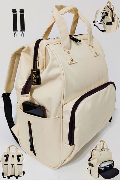 USF Cream Colored Baby Care Bag - Organizer Functional Hospital Exit Handbag