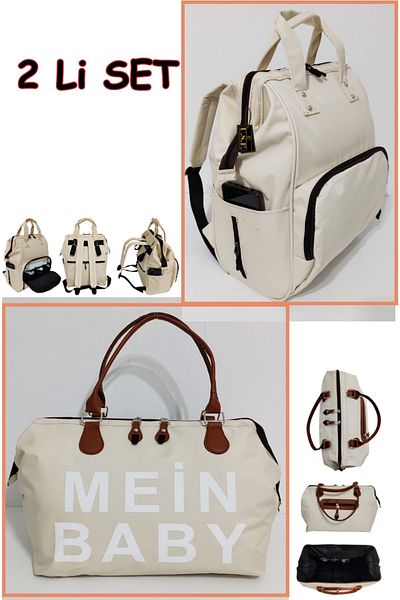 USF Cream Colored Baby Care Bag - Organizer Functional Hospital Exit Handbag