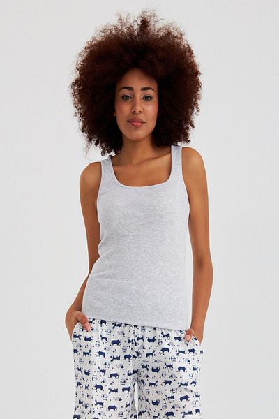 LILIAN Linde glass gray melange camisole athlete