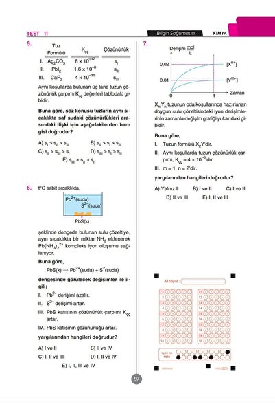 Marka Yayınları 2026 Ayt Kimya Konu Özetli Yeni Nesil Soru Bankası Tamamı Video Çözümlü