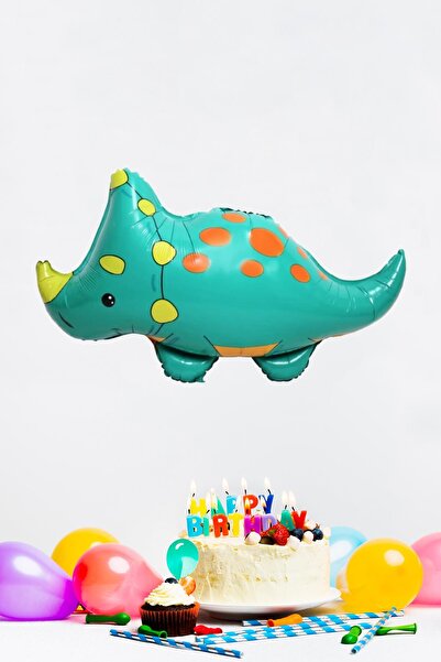 PEKSHOP بالون فويل أخضر - تصميم وحيد القرن