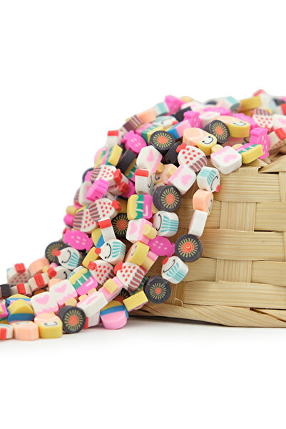 Prestij Boncuk 40 bucăți de argilă polimerică Fimo - amestec de cupcake, patiserie, mărgele de înghețată