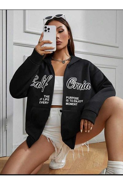 x-compass life Ζακέτα Unisex Oversize με φερμουάρ - California Printed
