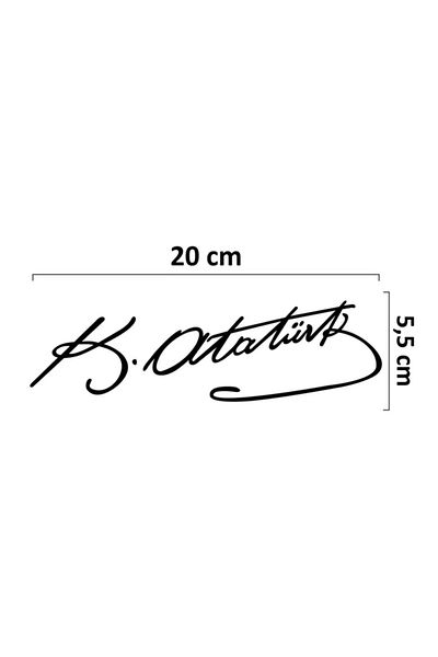 MIGNATIS 2 Bucuri Autocolant Kemal Atatürk Signature Mașină, Autocolant Auto Vehicul 20 cm