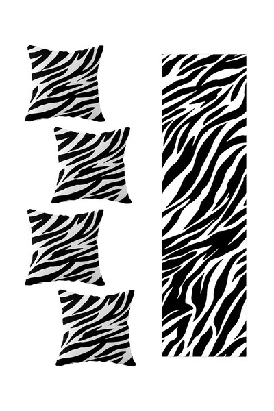 Pelangi Siyah Beyaz Zebra Salon Mutfak Masa Değişik Ranır Modelleri Dekoratif...