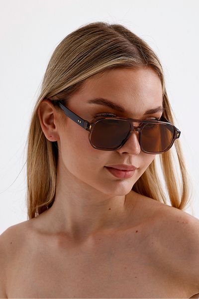 Goldmine Gabriela Unisex Brown Sunglasses - Uv400 Protection