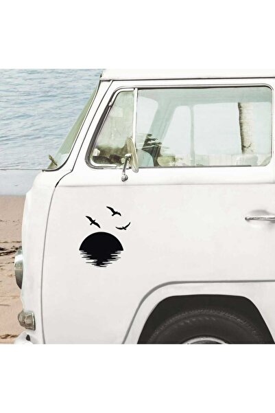 KC TASARIM Karavan Sticker Gündoğumu Stickerı, Günbatımı araba Sticker,50 cm