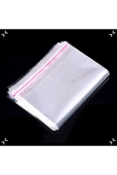 littlemonky 100 Adet 8x15cm Şeffaf Bantlı Poşet , Şeffaf Ambalaj Poşeti, E-ticaret Ambalaj