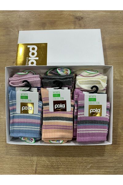 Edacan Bamboo Seamless Women's Socks - College Model / 12 PIECES