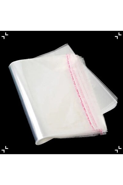 littlemonky 100 Adet 8x15cm Şeffaf Bantlı Poşet , Şeffaf Ambalaj Poşeti, E-ticaret Ambalaj