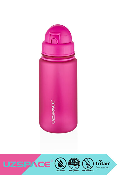 Uzspace 400ml Yenilenen Renkler Pipetli El Askılı Tritan Su Matarası Sızdırmaz Bpa Yok Koku Yok