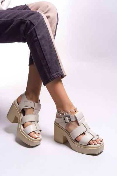 Riccon Felebelle Damen Sandalen mit Absatz00122001 Beige