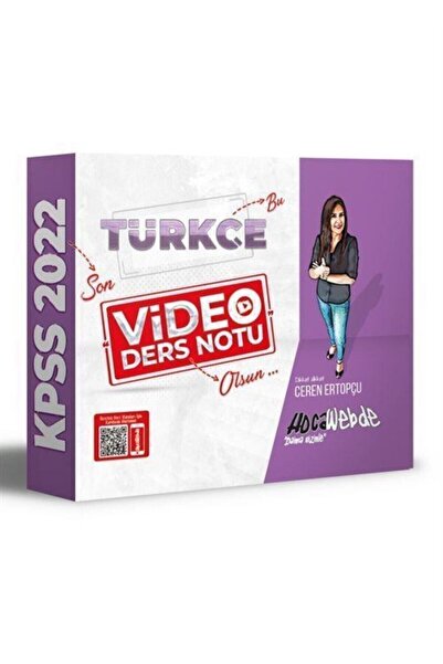 Hoca Webde 2022 Kpss Türkçe Video Ders Notu Hocawebde Yayınları
