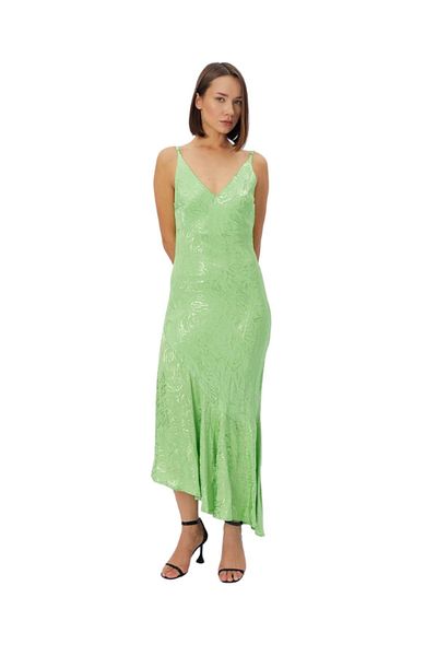 WOMAN VISION V-Neck Backless Stylish Evening Dress - Rope Strap, Sparkling 001