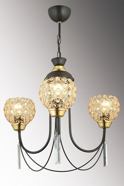 KARDELEN AYDINLATMA AVİZE Black Aesthetic 3-Piece Crystal Luxury Upward Facing Crystal Stone Chandelier