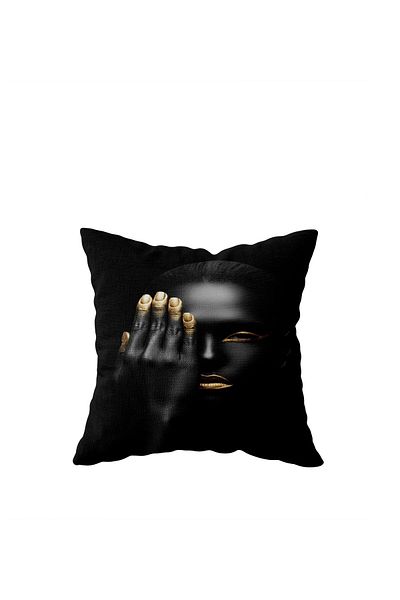on the clouds Black African Double Sided Mystery Pillowcase - Hidden Zipper Throw Pillow Seat Pillow