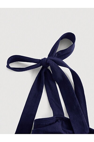 Wild Flower Широкі бретелі темно-синій кроп літній лук Lus