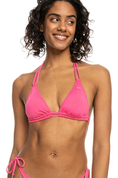 Roxy Pink Mini Tikitri Bikini Top - Beach Classics ERJX 305194