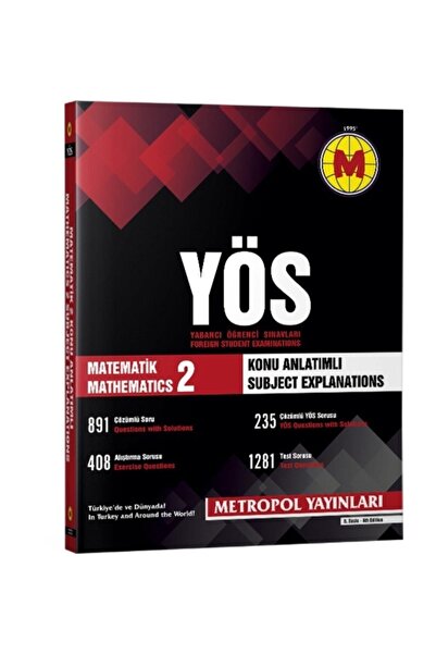Metropol Yayınları Metropol Yös Matematik 2 Konu Açıklamalı Örnek Çözümlü
