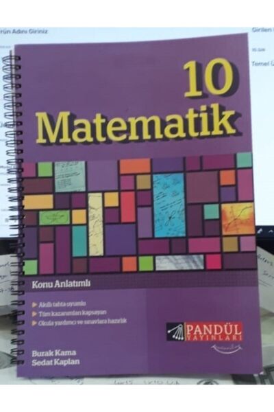Pandül Yayınları 10.sınıf Matematik Akıllı Defter